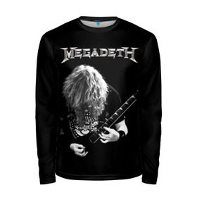 Мужской лонгслив 3D с принтом Dave Mustaine в Екатеринбурге, 100% полиэстер | длинные рукава, круглый вырез горловины, полуприлегающий силуэт | dave | megadeth | metal | mustaine | rattlehead | rock | thrash | vic | дейв | мастейн | мегадет | метал | рок | треш