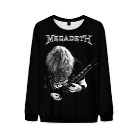 Мужской свитшот 3D с принтом Dave Mustaine в Екатеринбурге, 100% полиэстер с мягким внутренним слоем | круглый вырез горловины, мягкая резинка на манжетах и поясе, свободная посадка по фигуре | Тематика изображения на принте: dave | megadeth | metal | mustaine | rattlehead | rock | thrash | vic | дейв | мастейн | мегадет | метал | рок | треш
