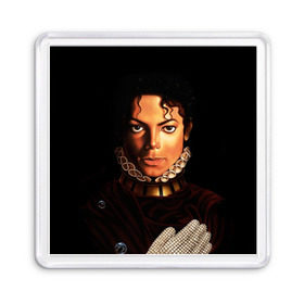 Магнит 55*55 с принтом Король Майкл Джексон в Екатеринбурге, Пластик | Размер: 65*65 мм; Размер печати: 55*55 мм | king | michael jackson | pop music | король | майкл | музыка | перчатка | поп музыка