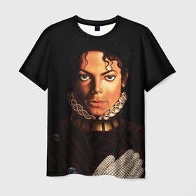 Мужская футболка 3D с принтом Король Майкл Джексон в Екатеринбурге, 100% полиэфир | прямой крой, круглый вырез горловины, длина до линии бедер | Тематика изображения на принте: king | michael jackson | pop music | король | майкл | музыка | перчатка | поп музыка