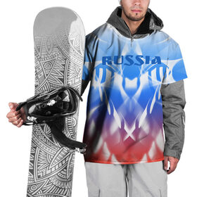 Накидка на куртку 3D с принтом Россия и узоры в Екатеринбурге, 100% полиэстер |  | абстрактный | интересный | красивый | мода | новый | объем | патриотизм | плавный | россия | стиль | стильный | узор | цвет | яркий