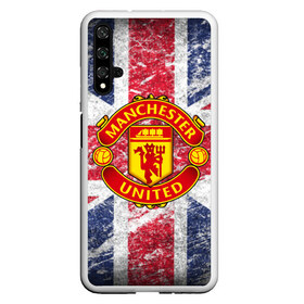 Чехол для Honor 20 с принтом British Manchester United в Екатеринбурге, Силикон | Область печати: задняя сторона чехла, без боковых панелей | british | manchester united | mu | игра | манчестер | манчестер юнайтед | мю | флаг британии | футбол | эмблема мю