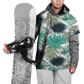 Накидка на куртку 3D с принтом Tropical в Екатеринбурге, 100% полиэстер |  | flower | тропики | тропический | цветы