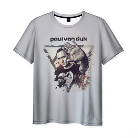 Мужская футболка 3D с принтом Paul Van Dyk в Екатеринбурге, 100% полиэфир | прямой крой, круглый вырез горловины, длина до линии бедер | пол ван дайк