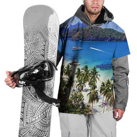 Накидка на куртку 3D с принтом Таиланд в Екатеринбурге, 100% полиэстер |  | Тематика изображения на принте: beach | clouds | islands | palm trees | people | sand | sea | ships | sky | thailand | tourism | корабли | люди | море | небо | облака | острова | пальмы | песок | пляж | таиланд | туризм