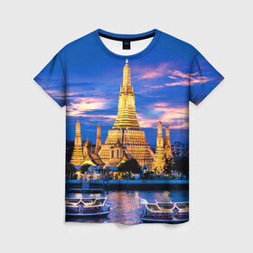 Женская футболка 3D с принтом Таиланд в Екатеринбурге, 100% полиэфир ( синтетическое хлопкоподобное полотно) | прямой крой, круглый вырез горловины, длина до линии бедер | таиланд