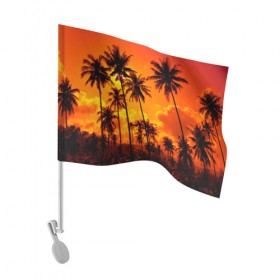 Флаг для автомобиля с принтом Таиланд в Екатеринбурге, 100% полиэстер | Размер: 30*21 см | clouds | nature | palms | sky | sunset | thailand | tourism | закат | небо | облака | пальмы | природа | таиланд | туризм
