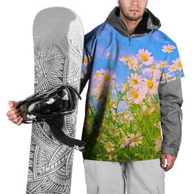 Накидка на куртку 3D с принтом Ромашка в Екатеринбурге, 100% полиэстер |  | flower | лето | полевой цветок | цветочки | цветы