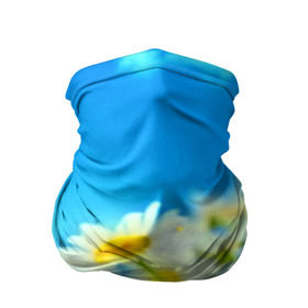 Бандана-труба 3D с принтом Ромашка полевая в Екатеринбурге, 100% полиэстер, ткань с особыми свойствами — Activecool | плотность 150‒180 г/м2; хорошо тянется, но сохраняет форму | flower | лето | поле | полевой цветок | цветочки | цветы