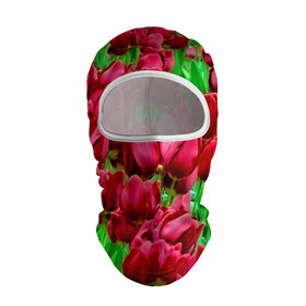 Балаклава 3D с принтом Поле цветов в Екатеринбурге, 100% полиэстер, ткань с особыми свойствами — Activecool | плотность 150–180 г/м2; хорошо тянется, но при этом сохраняет форму. Закрывает шею, вокруг отверстия для глаз кайма. Единый размер | Тематика изображения на принте: flower | весна | красные | цветочки | цветы