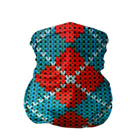 Бандана-труба 3D с принтом Knitting pattern в Екатеринбурге, 100% полиэстер, ткань с особыми свойствами — Activecool | плотность 150‒180 г/м2; хорошо тянется, но сохраняет форму | Тематика изображения на принте: вязаный | рождество | свитер | текстура
