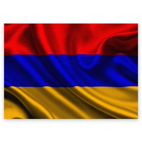 Поздравительная открытка с принтом Флаг Армения в Екатеринбурге, 100% бумага | плотность бумаги 280 г/м2, матовая, на обратной стороне линовка и место для марки
 | айастан | армения | босеан | вымпел | ереван | знак | знамя | кумач | орифламма | пойс | полотнище | символ | стяг | флаг | флюгарка | хайастан | штандарт