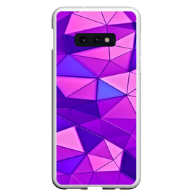 Чехол для Samsung S10E с принтом Розовые полигоны в Екатеринбурге, Силикон | Область печати: задняя сторона чехла, без боковых панелей | абстракция | бумага | геометрия | грани | изгиб | линии | полигоны | полосы | постель | розовый | сочетания | текстура | треугольники