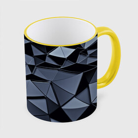 Кружка 3D с принтом Abstract Gray в Екатеринбурге, керамика | ёмкость 330 мл | абстракция | бумага | геометрия | грани | изгиб | линии | полигоны | полосы | постель | розовый | сочетания | текстура | треугольники