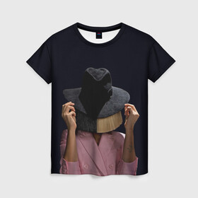 Женская футболка 3D с принтом Hat в Екатеринбурге, 100% полиэфир ( синтетическое хлопкоподобное полотно) | прямой крой, круглый вырез горловины, длина до линии бедер | angel | pop | sia | ангел | поп | сиа