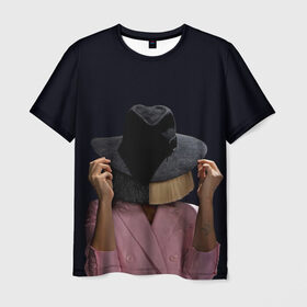 Мужская футболка 3D с принтом Hat в Екатеринбурге, 100% полиэфир | прямой крой, круглый вырез горловины, длина до линии бедер | Тематика изображения на принте: angel | pop | sia | ангел | поп | сиа