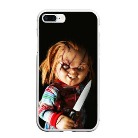 Чехол для iPhone 7Plus/8 Plus матовый с принтом Чаки в Екатеринбурге, Силикон | Область печати: задняя сторона чехла, без боковых панелей | chucky | кино | кровь | кукла | нож | ужасы | чаки