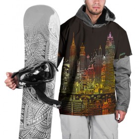 Накидка на куртку 3D с принтом Мегапполис в Екатеринбурге, 100% полиэстер |  | advertising | art | city | drawing | metropolis | night | painting | skyscrapers | город | искусство | картина | мегаполис | ночь | реклама | рисунок