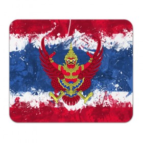 Коврик прямоугольный с принтом Таиланд в Екатеринбурге, натуральный каучук | размер 230 х 185 мм; запечатка лицевой стороны | flag | garuda | thailand | гаруда | таиланд | флаг