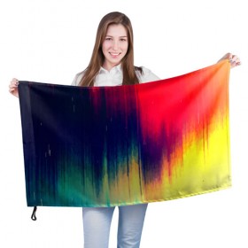 Флаг 3D с принтом stylize color в Екатеринбурге, 100% полиэстер | плотность ткани — 95 г/м2, размер — 67 х 109 см. Принт наносится с одной стороны | 
