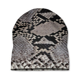 Шапка 3D с принтом Камуфляж змеиная кожа в Екатеринбурге, 100% полиэстер | универсальный размер, печать по всей поверхности изделия | змея | кожа