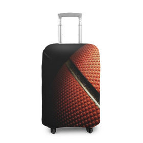 Чехол для чемодана 3D с принтом Баскетбольный мяч в Екатеринбурге, 86% полиэфир, 14% спандекс | двустороннее нанесение принта, прорези для ручек и колес | баскетбол | мяч | оранжевый | спорт | стритбол