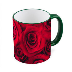 Кружка 3D с принтом Красные розы в Екатеринбурге, керамика | ёмкость 330 мл | 8 марта | букет | весна | дары флоры | женщине | красные | лепестки | лето | любовь | отношения | подарок | розы | романтика | флора | цветок | цветы