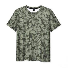 Мужская футболка 3D с принтом камуфляж 2 в Екатеринбурге, 100% полиэфир | прямой крой, круглый вырез горловины, длина до линии бедер | армия | война | камуфляж | милитари | пиксель