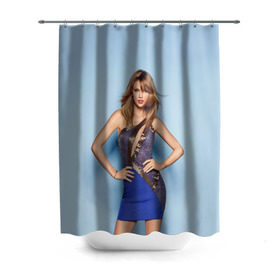 Штора 3D для ванной с принтом Taylor Swift в Екатеринбурге, 100% полиэстер | плотность материала — 100 г/м2. Стандартный размер — 146 см х 180 см. По верхнему краю — пластиковые люверсы для креплений. В комплекте 10 пластиковых колец | swift | taylor | свифт | тейлор