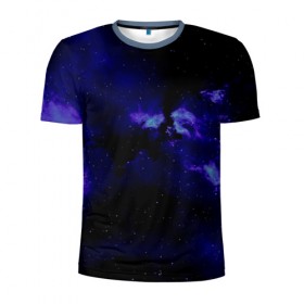 Мужская футболка 3D спортивная с принтом Звёздное небо в Екатеринбурге, 100% полиэстер с улучшенными характеристиками | приталенный силуэт, круглая горловина, широкие плечи, сужается к линии бедра | 
