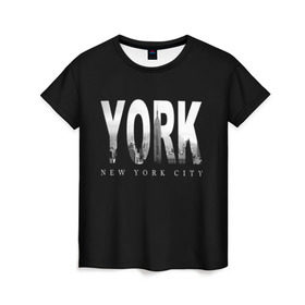 Женская футболка 3D с принтом Нью-Йорк в Екатеринбурге, 100% полиэфир ( синтетическое хлопкоподобное полотно) | прямой крой, круглый вырез горловины, длина до линии бедер | america | capital | city | lights | new york | night | skyscrapers | tourism | usa | америка | город | ночь | нью йорк | огни | столица | сша | туризм