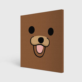 Холст квадратный с принтом Медведь в Екатеринбурге, 100% ПВХ |  | интернет | клевый | медведь | мем | мишка | мишки | прикол | прикольный | смешной | шутка
