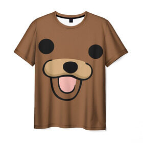 Мужская футболка 3D с принтом Медведь в Екатеринбурге, 100% полиэфир | прямой крой, круглый вырез горловины, длина до линии бедер | интернет | клевый | медведь | мем | мишка | мишки | прикол | прикольный | смешной | шутка