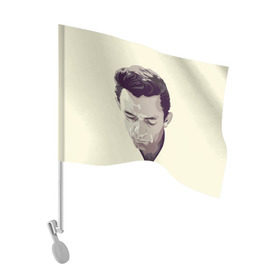 Флаг для автомобиля с принтом Джонни Кэш в Екатеринбурге, 100% полиэстер | Размер: 30*21 см | johnny cash
