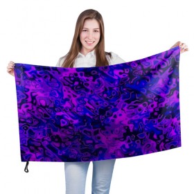 Флаг 3D с принтом Фиолетовые разводы в Екатеринбурге, 100% полиэстер | плотность ткани — 95 г/м2, размер — 67 х 109 см. Принт наносится с одной стороны | Тематика изображения на принте: 
