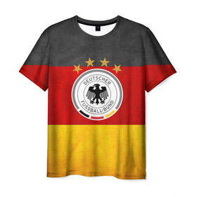 Мужская футболка 3D с принтом Сборная Германии в Екатеринбурге, 100% полиэфир | прямой крой, круглый вырез горловины, длина до линии бедер | germany | германия | футбольная форма
