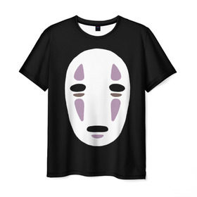 Мужская футболка 3D с принтом Face в Екатеринбурге, 100% полиэфир | прямой крой, круглый вырез горловины, длина до линии бедер | anime | spirited away | аниме | миадзяки | унесенные призраками