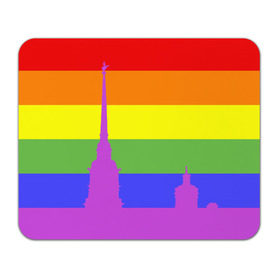 Коврик прямоугольный с принтом Радужный флаг в Екатеринбурге, натуральный каучук | размер 230 х 185 мм; запечатка лицевой стороны | город | любовь | отношения | радуга | сердце | сталица | флаг