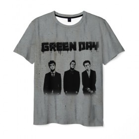 Мужская футболка 3D с принтом Green Day 7 в Екатеринбурге, 100% полиэфир | прямой крой, круглый вырез горловины, длина до линии бедер | american idiot | green day | грин дей | грин дэй