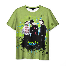 Мужская футболка 3D с принтом Green Day 6 в Екатеринбурге, 100% полиэфир | прямой крой, круглый вырез горловины, длина до линии бедер | 