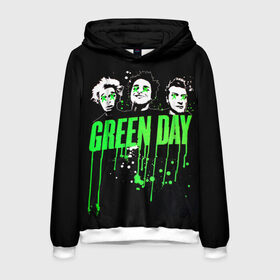 Мужская толстовка 3D с принтом Green Day 4 в Екатеринбурге, 100% полиэстер | двухслойный капюшон со шнурком для регулировки, мягкие манжеты на рукавах и по низу толстовки, спереди карман-кенгуру с мягким внутренним слоем. | Тематика изображения на принте: american idiot | green day | грин дей | грин дэй