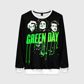 Женский свитшот 3D с принтом Green Day 4 в Екатеринбурге, 100% полиэстер с мягким внутренним слоем | круглый вырез горловины, мягкая резинка на манжетах и поясе, свободная посадка по фигуре | american idiot | green day | грин дей | грин дэй