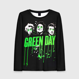 Женский лонгслив 3D с принтом Green Day 4 в Екатеринбурге, 100% полиэстер | длинные рукава, круглый вырез горловины, полуприлегающий силуэт | american idiot | green day | грин дей | грин дэй