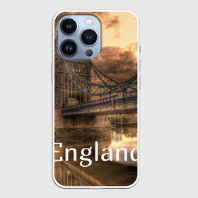 Чехол для iPhone 13 Pro с принтом England (Англия) в Екатеринбурге,  |  | england | london | англия | британия | великобритания | владычица морей | вода | город | гостеприимный | дождей | клевый | красивый | лилия | лондон | мост | на темзе | окна | пасмурно | прикольный | река