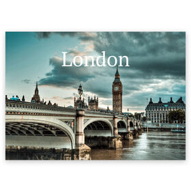 Поздравительная открытка с принтом London в Екатеринбурге, 100% бумага | плотность бумаги 280 г/м2, матовая, на обратной стороне линовка и место для марки
 | Тематика изображения на принте: england | london | vjcn. биг бен | англия | британия | великобритания | владычица морей | город | гостеприимный | дождей | клевый | красивый | лилия | лондон | на темзе | окна | прикольный | столица | тауэр