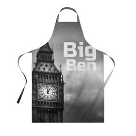 Фартук 3D с принтом Big Ben в Екатеринбурге, 100% полиэстер | общий размер — 65 х 85 см, ширина нагрудника — 26 см, горловина — 53 см, длина завязок — 54 см, общий обхват в поясе — 173 см. Принт на завязках и на горловине наносится с двух сторон, на основной части фартука — только с внешней стороны | england | london | англия | биг бен | лондон