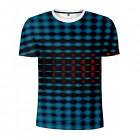 Мужская футболка 3D спортивная с принтом focal spot в Екатеринбурге, 100% полиэстер с улучшенными характеристиками | приталенный силуэт, круглая горловина, широкие плечи, сужается к линии бедра | dot | pattern | point | абстракция | точки | узоры