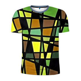 Мужская футболка 3D спортивная с принтом angular geometry в Екатеринбурге, 100% полиэстер с улучшенными характеристиками | приталенный силуэт, круглая горловина, широкие плечи, сужается к линии бедра | 