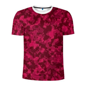Мужская футболка 3D спортивная с принтом Розовый камуфляж в Екатеринбурге, 100% полиэстер с улучшенными характеристиками | приталенный силуэт, круглая горловина, широкие плечи, сужается к линии бедра | армейский
