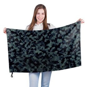 Флаг 3D с принтом Военный камуфляж в Екатеринбурге, 100% полиэстер | плотность ткани — 95 г/м2, размер — 67 х 109 см. Принт наносится с одной стороны | армия | милитари